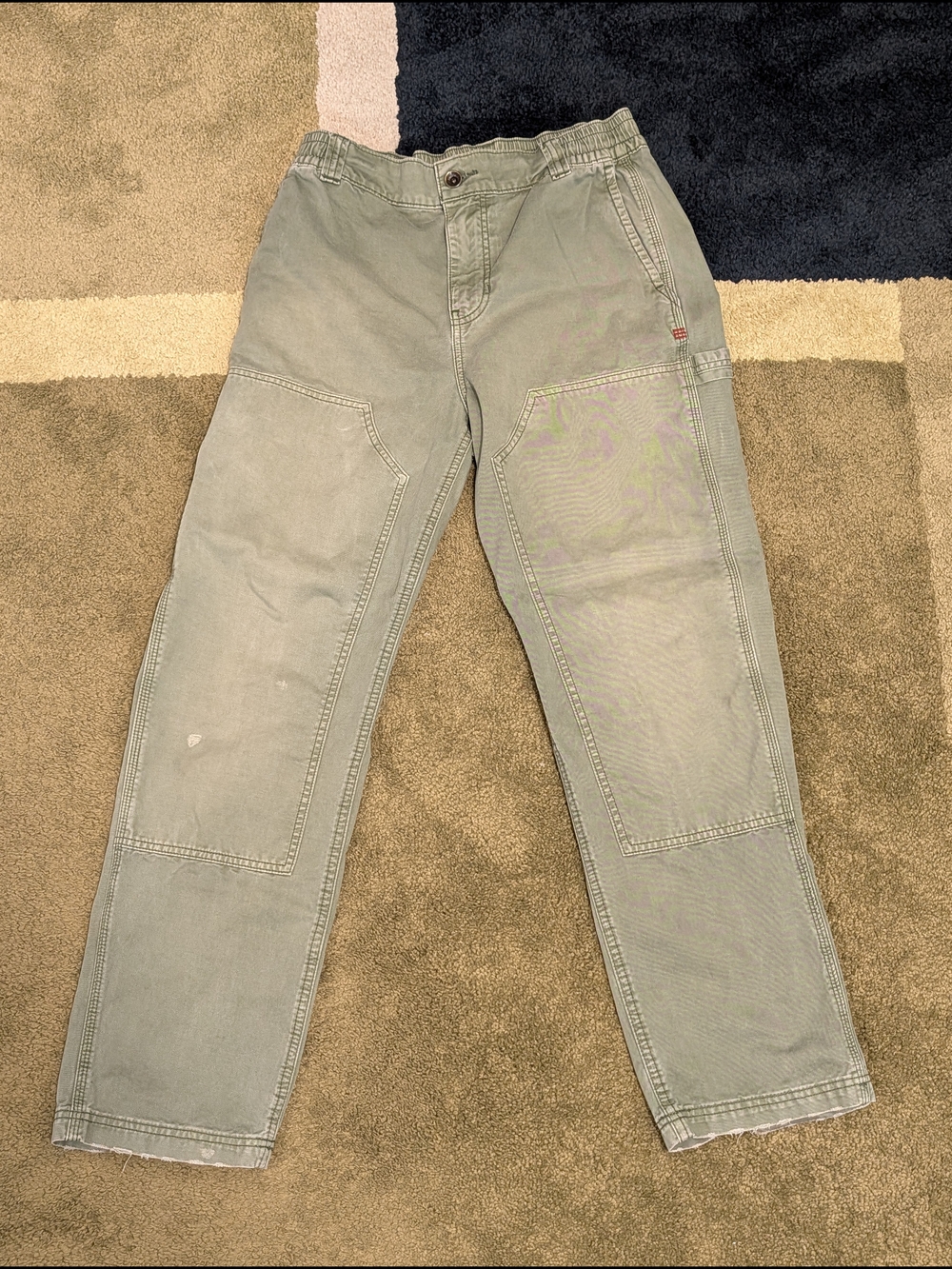 BDG Urban Outfitters Distressed Green Carpenter Utility Pants